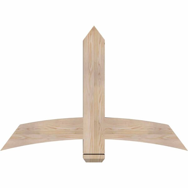 Ekena Millwork Bellingham Smooth Timber Gable Bracket, Douglas Fir, 48"W x 32"H x 3 1/2"D x 5 1/2"F, 16/12 Pitch GBW048X32X0406BEL00SDF - main